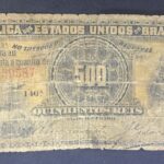R 072a CÉDULA  500 MIL RÉIS  1893 - República -Tesouro Nacional - 3ª Estampa (ABN) -Amostra- BC