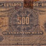 CÉDULA  500 MIL RÉIS 1894 - República -Tesouro Nacional - 3ª Estampa (ABN) - Série 21/150 - BC