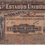 R 076 CÉDULA  1 MIL RÉIS  1918 - República -Tesouro Nacional - 9ª Estampa (ABN) - Série 1/100 - MBC