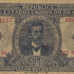 CÉDULA  1 MIL RÉIS  1921 - República -Tesouro Nacional - 12ª Estampa (CMB) - Série 1/50 - MBC