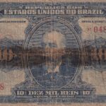 R 110a CÉDULA  10 MIL RÉIS 1924 - República -Tesouro Nacional - 17ª Estampa (ABN) - Série 1/31 - BC (BRASIL COM "Z")