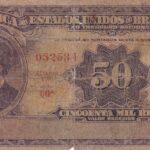 R130 CÉDULA  50 MIL RÉIS 1936 - República -Tesouro Nacional -17 ªEstampa (WSL)- Série 1/86 - R