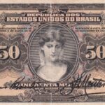 R 186 - CÉDULA 50 MIL RÉIS 1927 - República - Caixa de Estabilização -1ª Estampa (ABN) - Série 1-13 - MBC/S