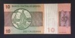 C 141 - CÉDULA  10 CRUZEIROS 1980 - BANCO CENTRAL DO BRASIL  - CMB -  Soberba - Imagem 2