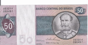 C143 - CÉDULA  50 CRUZEIROS 1974 - BANCO CENTRAL DO BRASIL  - CMB -  FE