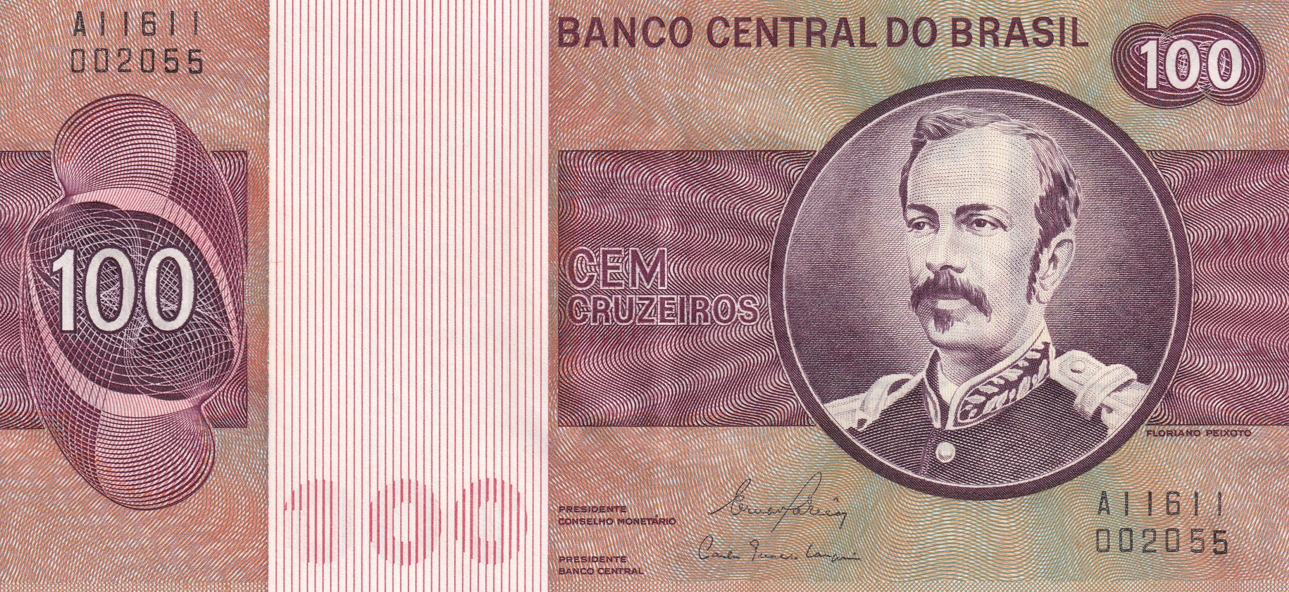 C147 C 147 - CÉDULA 100 CRUZEIROS 1981 - BANCO CENTRAL DO BRASIL - CMB - FE - Imagem 1