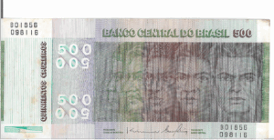 C151 - CÉDULA  500 CRUZEIROS 1979 - BANCO CENTRAL DO BRASIL  - CMB  - FE (com manchas)