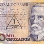 C 197 - CÉDULA  1 CRUZADO NOVO  C/C EM 1000 CRUZADOS 1989 - BANCO CENTRAL DO BRASIL  - CMB  - Soberba