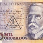 C 198 - CÉDULA  1 CRUZADO NOVO  C/C EM 1000 CRUZADOS 1989 - BANCO CENTRAL DO BRASIL  - CMB  - Soberba