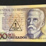 C 198 - CÉDULA  1 CRUZADO NOVO  C/C EM 1000 CRUZADOS 1989 - BANCO CENTRAL DO BRASIL  - CMB  - FE