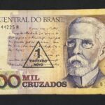 C 199 - CÉDULA  1 CRUZADO NOVO  C/C EM 1000 CRUZADOS 1989 - BANCO CENTRAL DO BRASIL  - CMB  - MBC