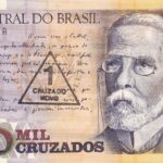 C 199 - CÉDULA  1 CRUZADO NOVO  C/C EM 1000 CRUZADOS 1989 - BANCO CENTRAL DO BRASIL  - CMB  - FE