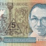 C 200 - CÉDULA  5 CRUZADOS NOVOS  C/C EM 5000 CRUZADOS 1989 - BANCO CENTRAL DO BRASIL  - CMB  - FE