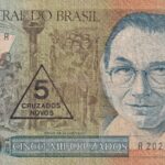 C  200  CÉDULA  5 CRUZADOS NOVOS   C/C EM 5000 CRUZADOS 1989 - BANCO CENTRAL DO BRASIL  - CMB  - MBC