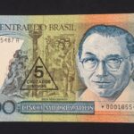 C 200a - CÉDULA  5 CRUZADOS  NOVOS  C/C EM 5000 CRUZADOS 1989 - BANCO CENTRAL DO BRASIL  - CMB  - REPOSIÇÃO - FE