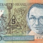 C 201 - CÉDULA  5 CRUZADOS NOVOS  C/C EM 5000 CRUZADOS 1989 - BANCO CENTRAL DO BRASIL  - CMB  - FE