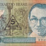 C 201 - CÉDULA  5 CRUZADOS NOVOS  C/C EM 5000 CRUZADOS 1989 - BANCO CENTRAL DO BRASIL  - CMB  - MBC