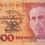 C 202 - CÉDULA  10 CRUZADOS NOVOS  C/C EM 10000 CRUZADOS 1989 - BANCO CENTRAL DO BRASIL  - CMB  - Soberba
