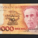 C 202 - CÉDULA  10 CRUZADOS NOVOS  C/C EM 10000 CRUZADOS 1989 - BANCO CENTRAL DO BRASIL  - CMB  - MBC