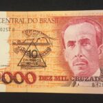 C 203 - CÉDULA  10 CRUZADOS NOVOS  C/C EM 10000 CRUZADOS 1989 - BANCO CENTRAL DO BRASIL  - CMB  - FE