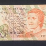 C 207 - CÉDULA  100 CRUZADOS NOVOS 1989 - BANCO CENTRAL DO BRASIL  - CMB  - MBC