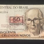 C 210 - CÉDULA  50 CRUZEIROS C/C EM 50 CRUZADOS NOVOS  1990 - BANCO CENTRAL DO BRASIL  - CMB  - FE