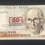 C 210 - CÉDULA  50 CRUZEIROS C/C EM 50 CRUZADOS NOVOS  1990 - BANCO CENTRAL DO BRASIL  - CMB  - Soberba