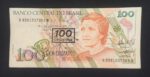 C 211 - CÉDULA  100 CRUZEIROS C/C EM 100 CRUZADOS NOVOS  1990 - BANCO CENTRAL DO BRASIL  - CMB  - MBC
