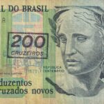 C 212 - CÉDULA  200 CRUZEIROS C/C EM 200 CRUZADOS NOVOS  1990 - BANCO CENTRAL DO BRASIL  - CMB  - MBC