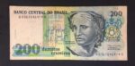 C 215 - CÉDULA  200 CRUZEIROS  1990 - BANCO CENTRAL DO BRASIL  - CMB  - MBC