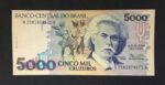 C 219 - CÉDULA  5000 CRUZEIROS  1990 - BANCO CENTRAL DO BRASIL  - CMB  - FE