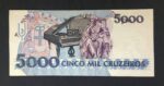 C 219 - CÉDULA  5000 CRUZEIROS  1990 - BANCO CENTRAL DO BRASIL  - CMB  - Soberba - Imagem 2