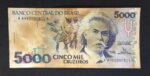 C 220- - CÉDULA  5000 CRUZEIROS  1992 - BANCO CENTRAL DO BRASIL  - CMB  - MBC