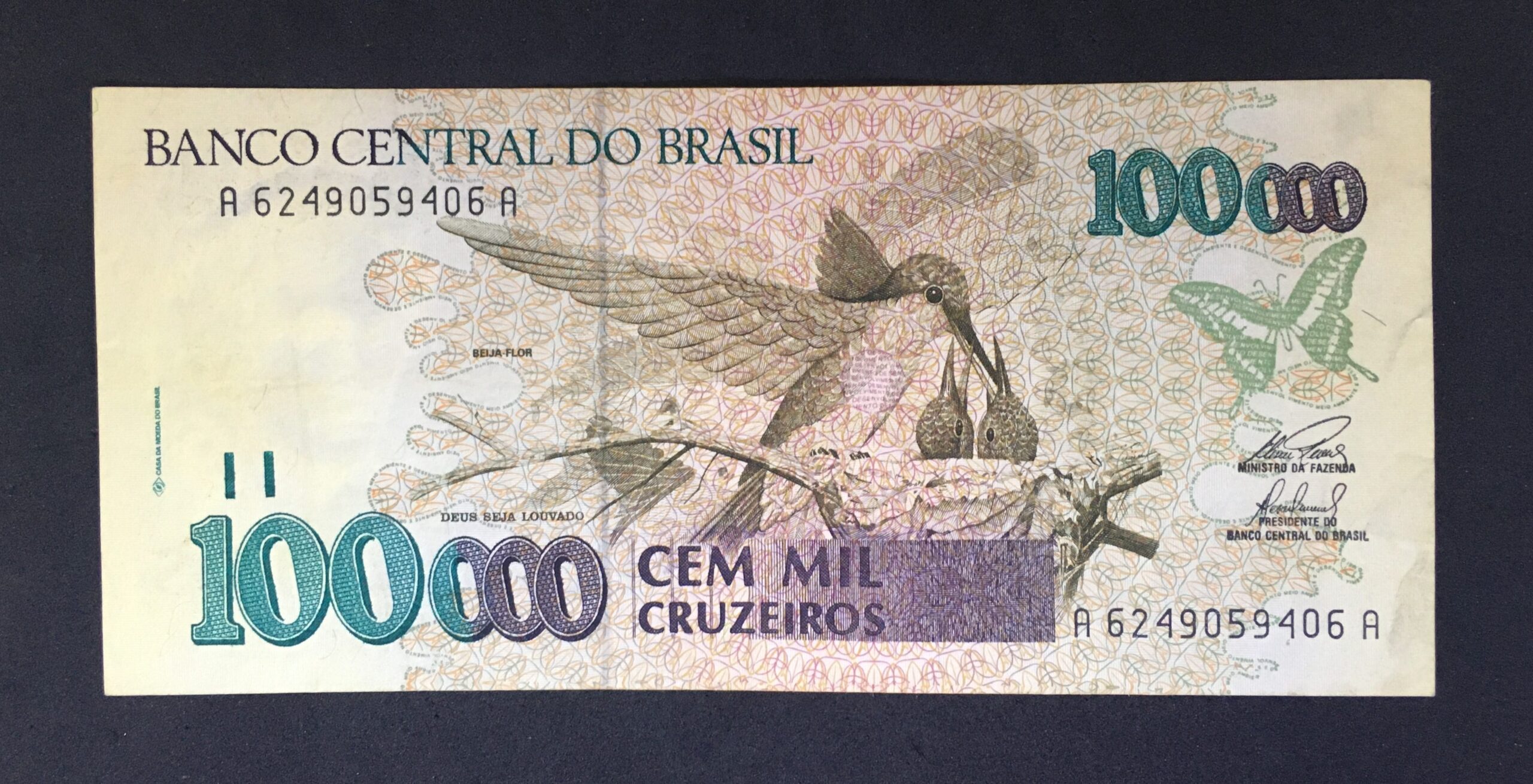 Quanto Vale Uma Nota De 100 Mil Cruzeiros