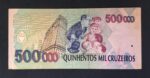 C 233 - CÉDULA  500.000 CRUZEIROS  1993 - BANCO CENTRAL DO BRASIL  - CMB  - Soberba - Imagem 2