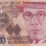 C237 - CÉDULA  500 CRUZEIROS REAIS C/C  EM CÉDULA 500.000 CRUZADOS  1993 - BANCO CENTRAL DO BRASIL  - CMB  - Soberba