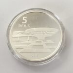 MOEDA  5  REAIS 2015  PRATA- CORRIDA/MUSEU DE ARTE CONTEMPORÂNEA - Proof - Imagem 2