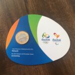 Moeda  NATAÇÃO  RIO 2016   1 Real 2016 -  Cartela - Proof