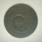 MOEDA 40 RÉIS 1826R - COBRE - c/ carimbo geral de 20 - BC+