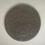 MOEDA 80 RÉIS 1828R - COBRE -Florões verticais -19,20 21,22,23,24 e  30 tulipas - MBC+