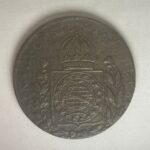 MOEDA 80 RÉIS 1828R - COBRE -Florões verticais -19,20 21,22,23,24 e  30 tulipas - MBC+ - Imagem 2