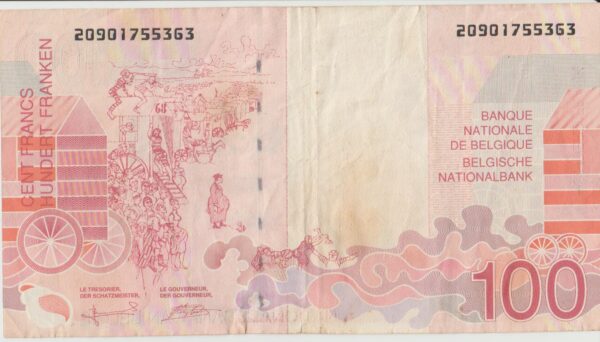 P 147 - Bélgica - 100  Francs - MBC - Image 2