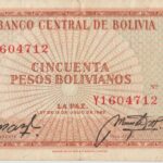 P 156- Bolívia - 50 Cincuenta Pesos - 1962 - MBC