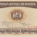 P 168 - Bolívia - 5000 Cinco Mil Pesos - 1984 - FE