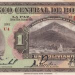 P 118 - BOLIVIA  1 Boliviano  1928  S