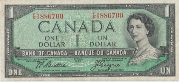 P 75- Canada - 1 One dollar - 1954 - MBC