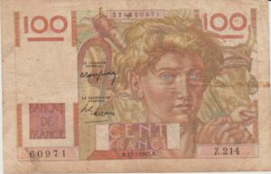 P 128b-  França 100 FRANCS 1947 MBC