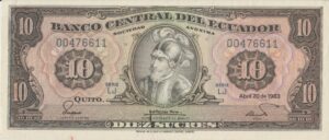 P 114 -  EQUADOR 10 SUCRES 1983 FE