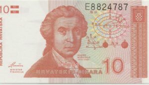 P 18 - CROACIA  10  DINAR FE
