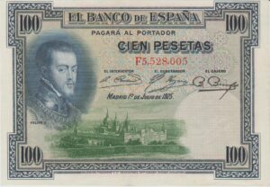 P 69 - ESPANHA 100 PESETAS 1925  S